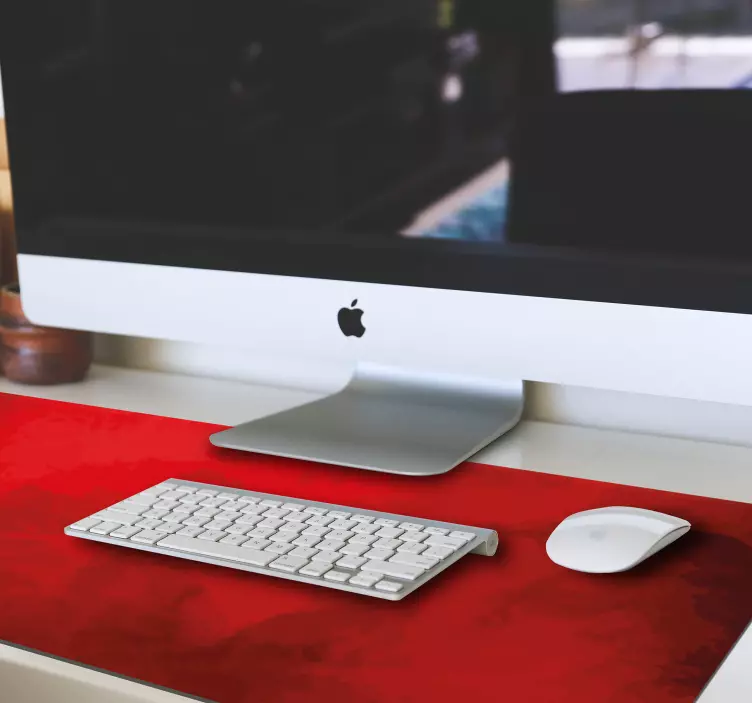 Rød original grøn musematte - TenStickers