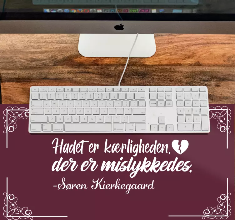 ''had er det mislykkede kærlighedscitat'' musemåtte - TenStickers