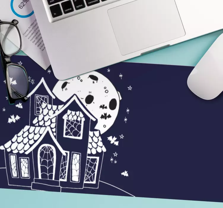 Spøgelseshus silhuet musemåtte - TenStickers