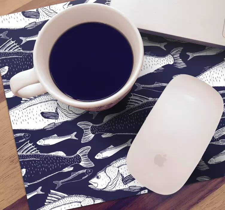 Under havfisk fisker musematte - TenStickers