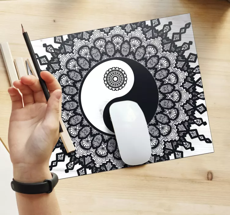 Ying yang paisley musematte - TenStickers