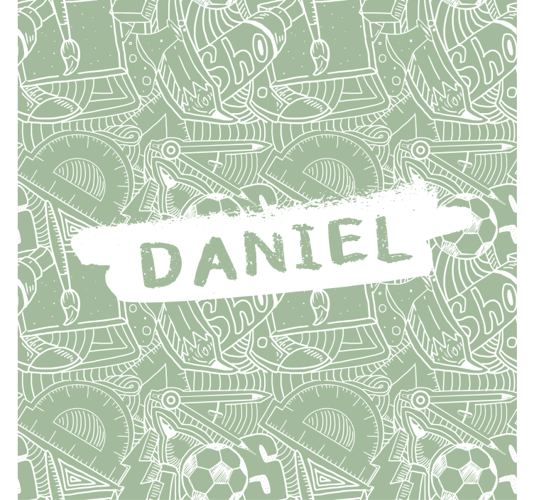 Grøn skolekridt rullegardin teenager - TenStickers