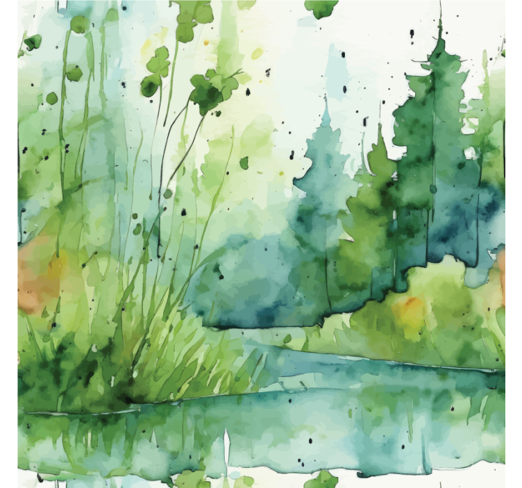 Abstrakt sump rullegardin til badeværelse - TenStickers