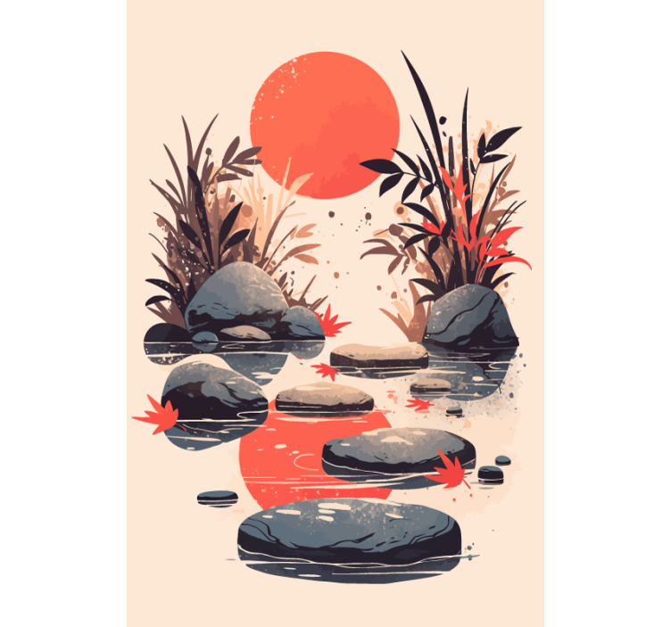 Inspiration japansk stil rullegardin til badeværelse - TenStickers