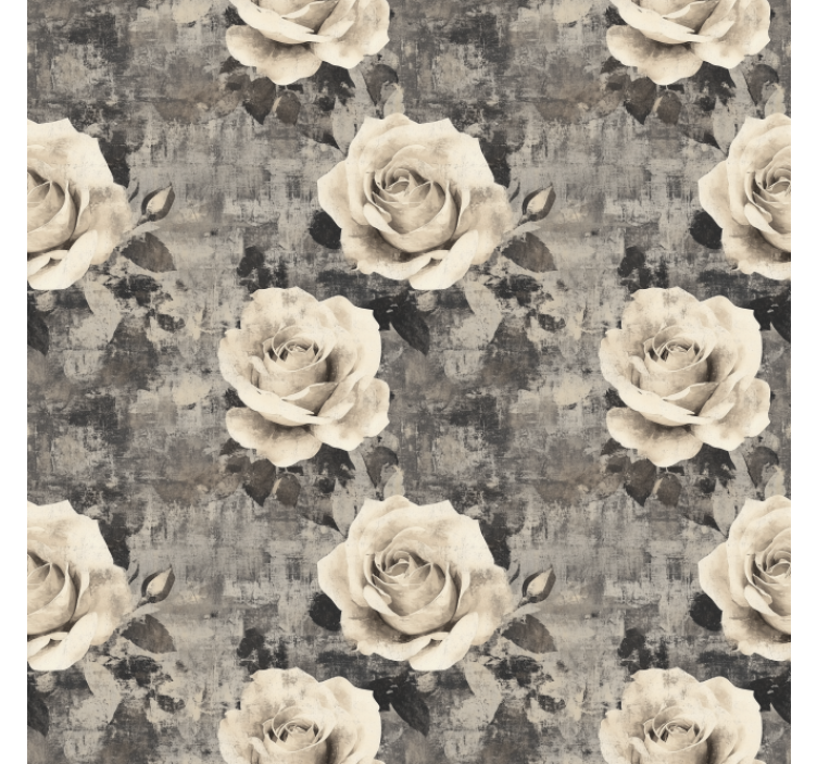 Marmurblomster rullegardin køkken - TenStickers