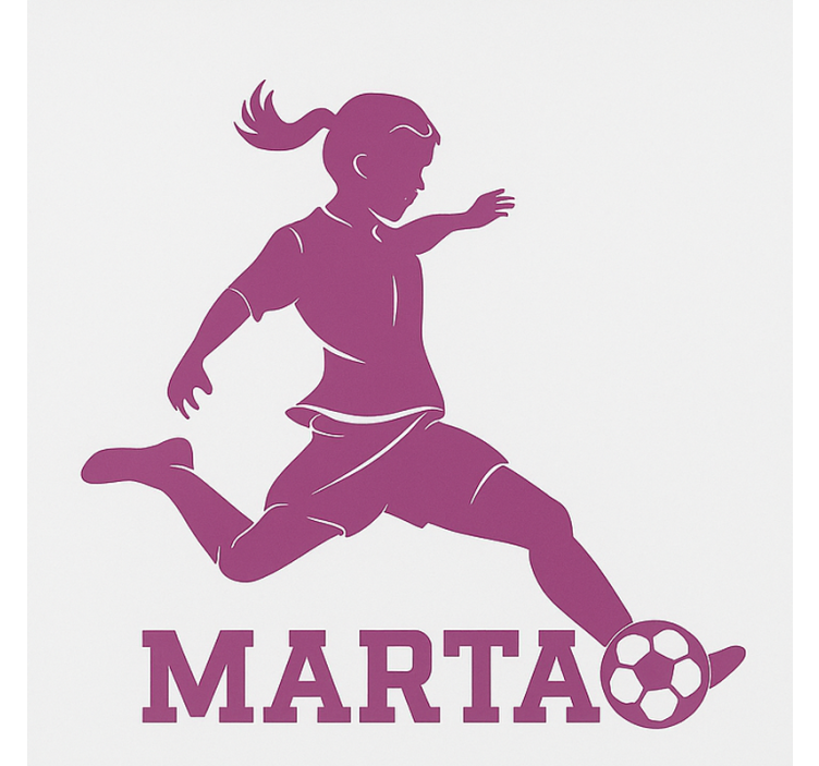 Pige fodboldspiller mørklægningsgardiner børn - TenStickers