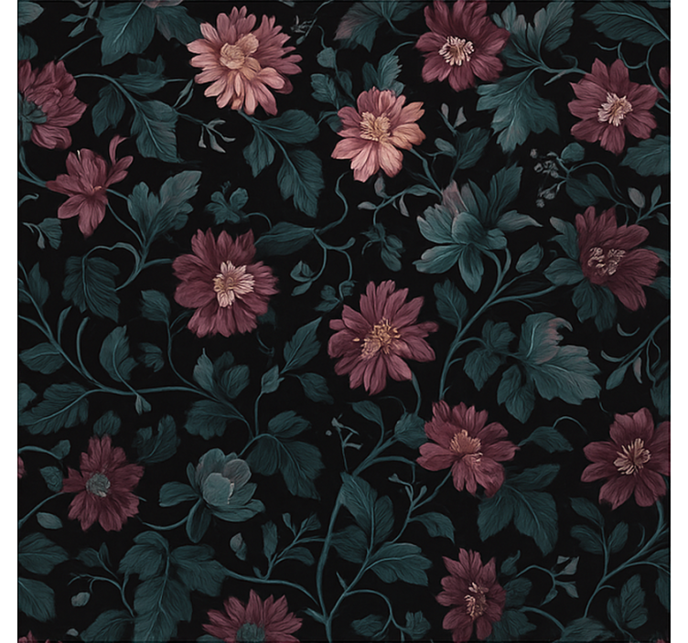 Mørke vintage botaniske dufte rullegardiner til hjemmekontor - TenStickers