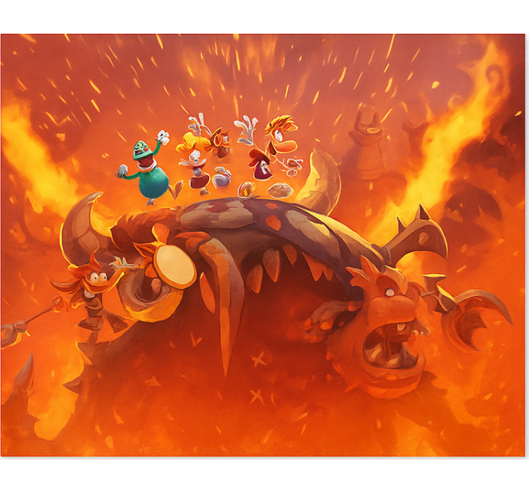 Flammende sejr på monster nørdede rullegardiner - TenStickers