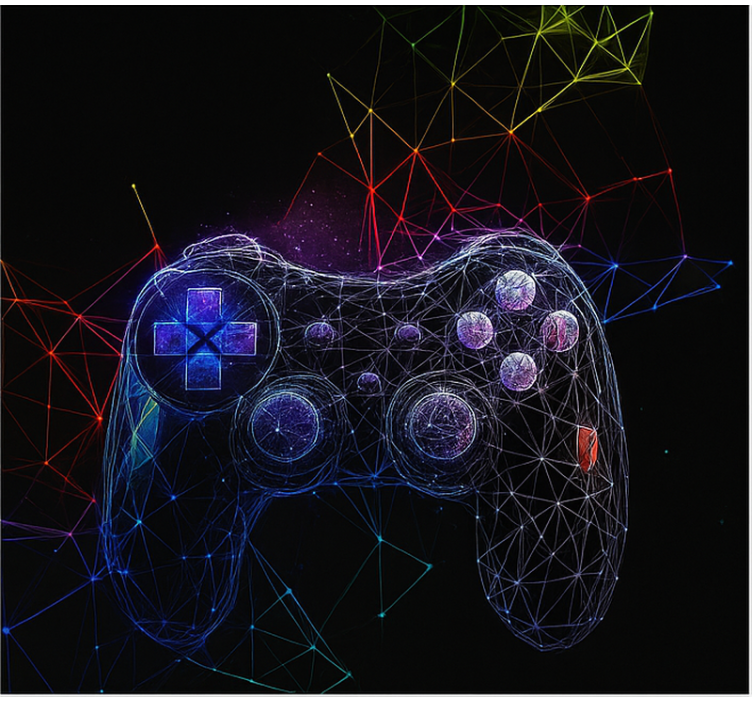 Spil-dna-konsol nørdede rullegardiner - TenStickers