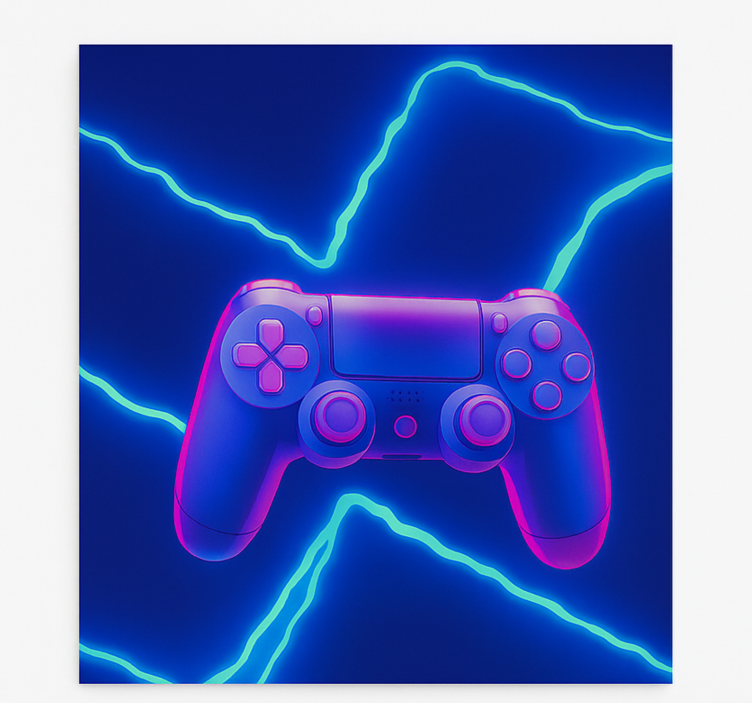 3d neon x-controller nørdede rullegardiner - TenStickers