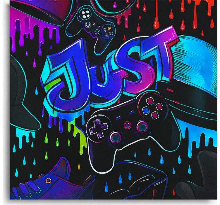 3d bare spilcontroller nørdede rullegardiner - TenStickers