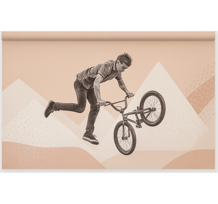 Bmx stunt action rullegardin teenager - TenStickers