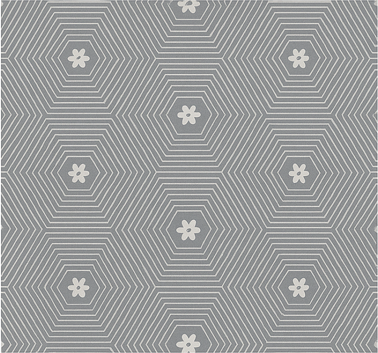 Grå sekskant geometrisk rullegardin teenager - TenStickers