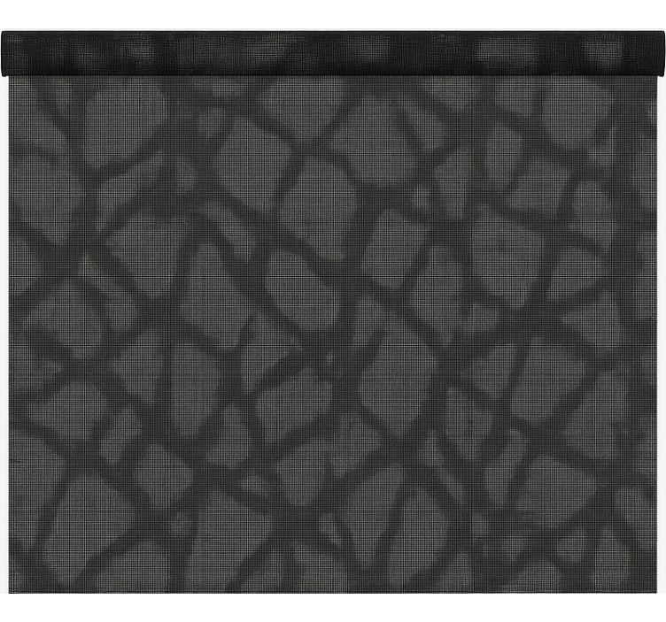 Kontor rullegardin gennemsigtigt sort/grå - TenStickers