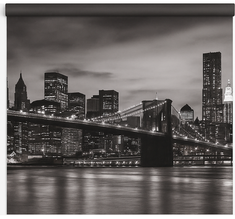 Kontor rullegardin by night - TenStickers