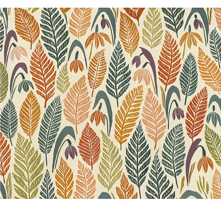 Skandinaviske rullegardiner med flerfarvede snefnug - TenStickers