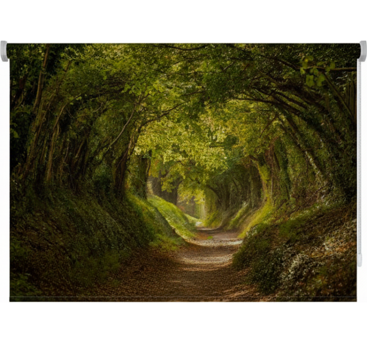 Rullegardin træ engelsk grøn sti - TenStickers