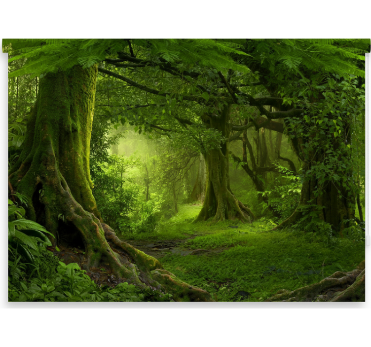 Rullegardin træ luksuriøs skovflugt - TenStickers