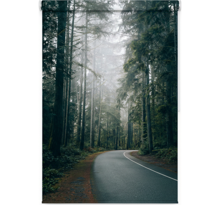 Rullegardin træ foggy pine vej - TenStickers