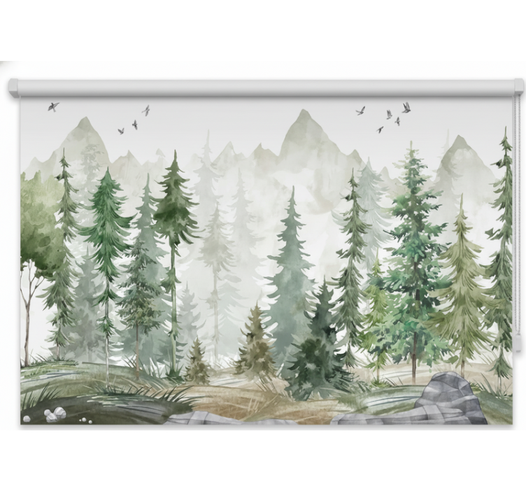Rullegardin træ nordic pine minimal - TenStickers