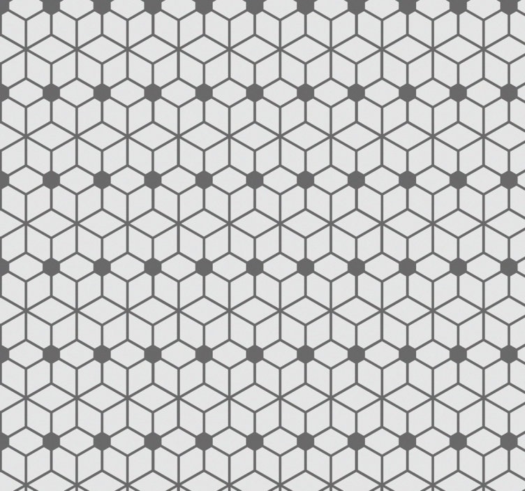 Rullegardin til badeværelse hexagonalt flisearrangement - TenStickers