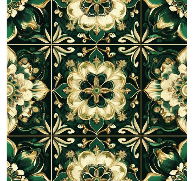 Rullegardin køkken botaniske mosaikfliser - TenStickers