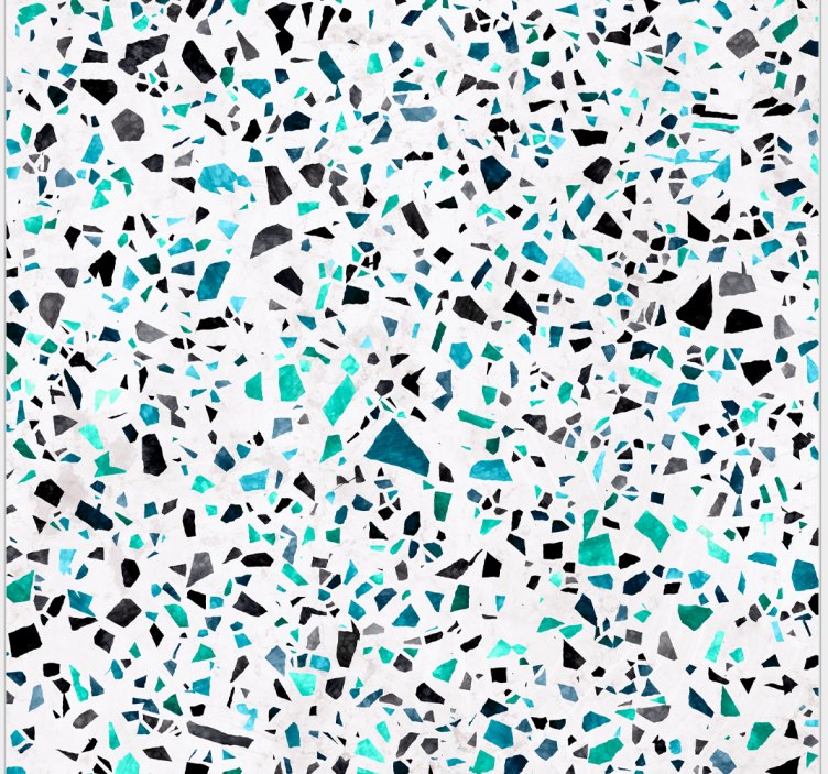 Rullegardin køkken blå terrazzo motiv - TenStickers