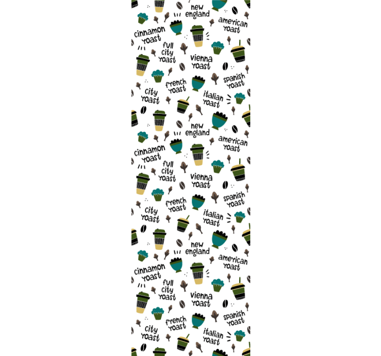Rullegardin køkken kaffebønne mønster - TenStickers