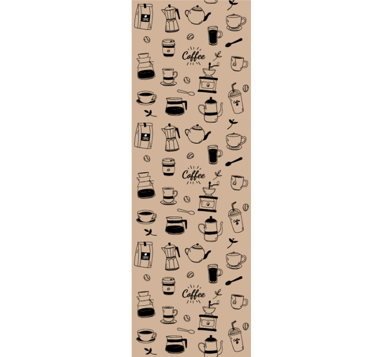 Rullegardin køkken kaffemotiv - TenStickers