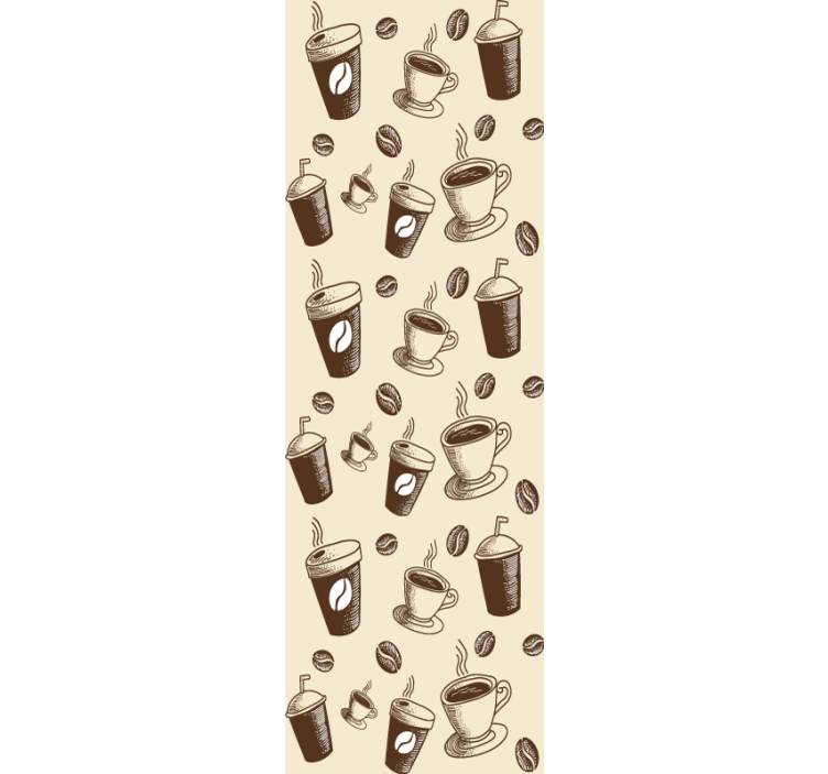 Rullegardin køkken kaffemotiv design - TenStickers