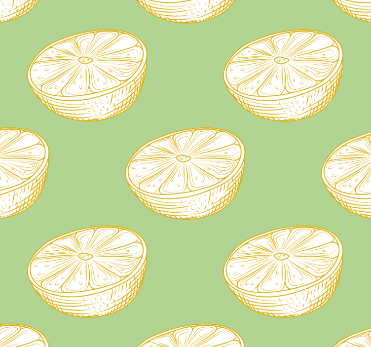 Rullegardin køkken med dekorativt citrusmønster - TenStickers