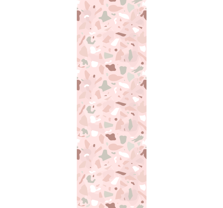 Rullegardin køkken i pink nuancer terrazzo mønster - TenStickers