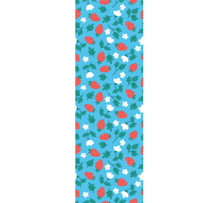 Rullegardin køkken farverige frugter og blomster mønster - TenStickers
