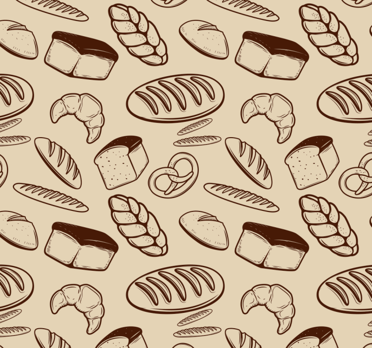 Rullegardin køkken bakery sømløs - TenStickers