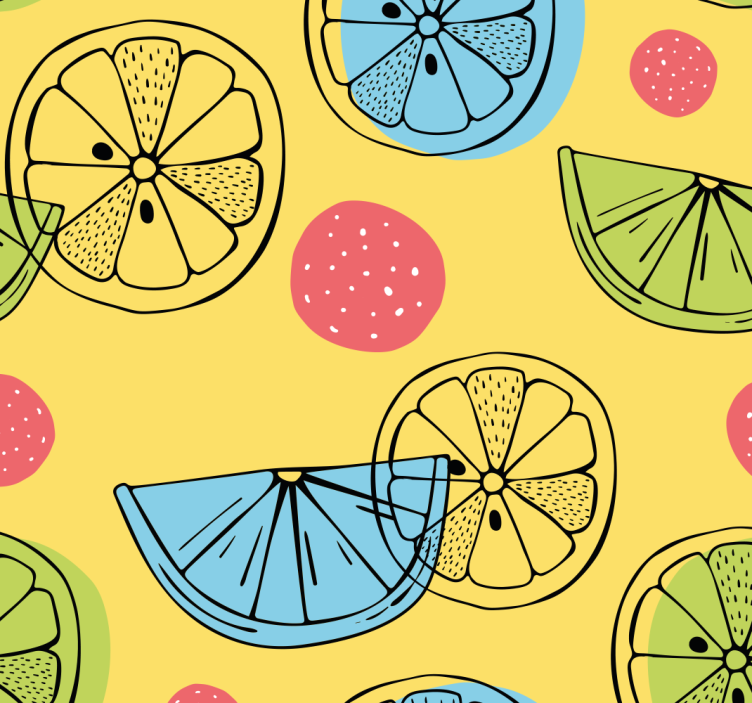 Rullegardin køkken citrusfrugter - TenStickers