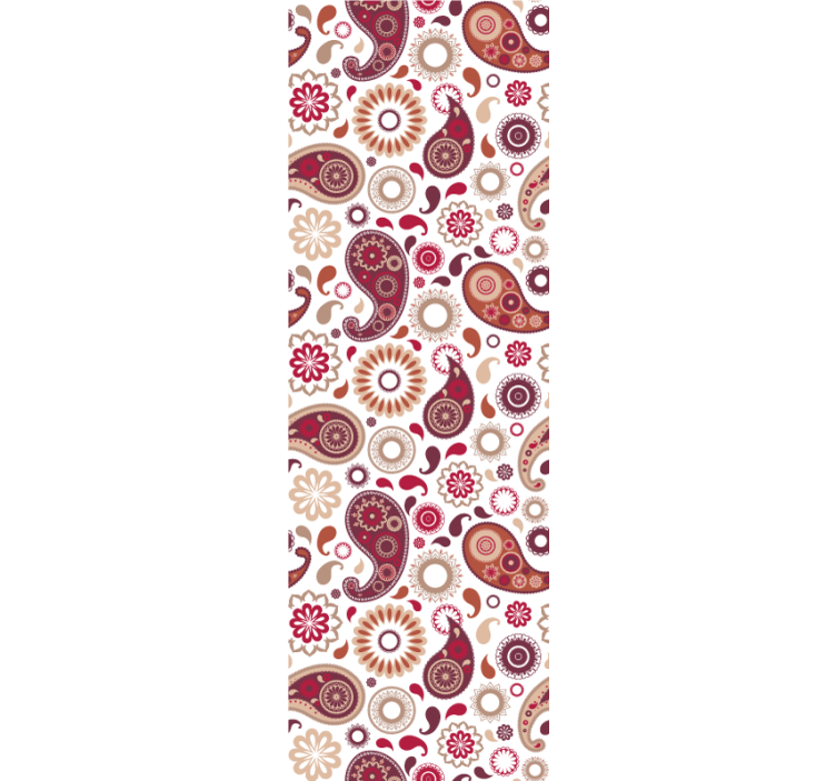 Rullegardin køkken hvidt paisley motiv - TenStickers