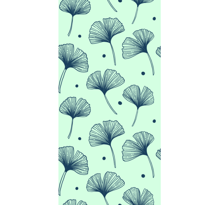 Rullegardin køkken blomster blå farve - TenStickers