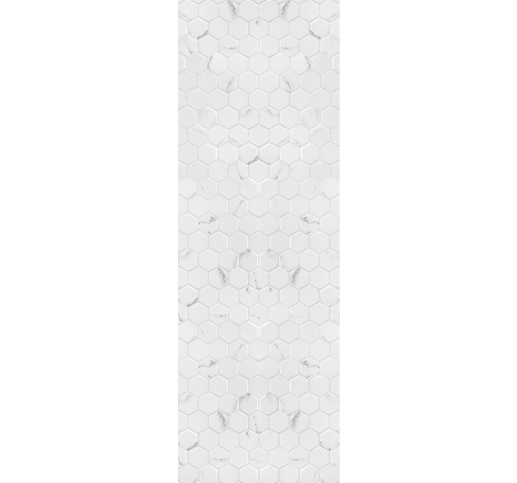 Rullegardin køkken elegante grå hexagonfliser - TenStickers