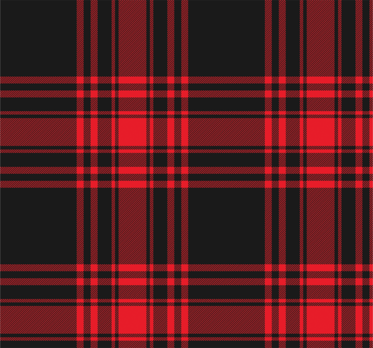 Rullegardin køkken menzies tartan sort rød tern - TenStickers