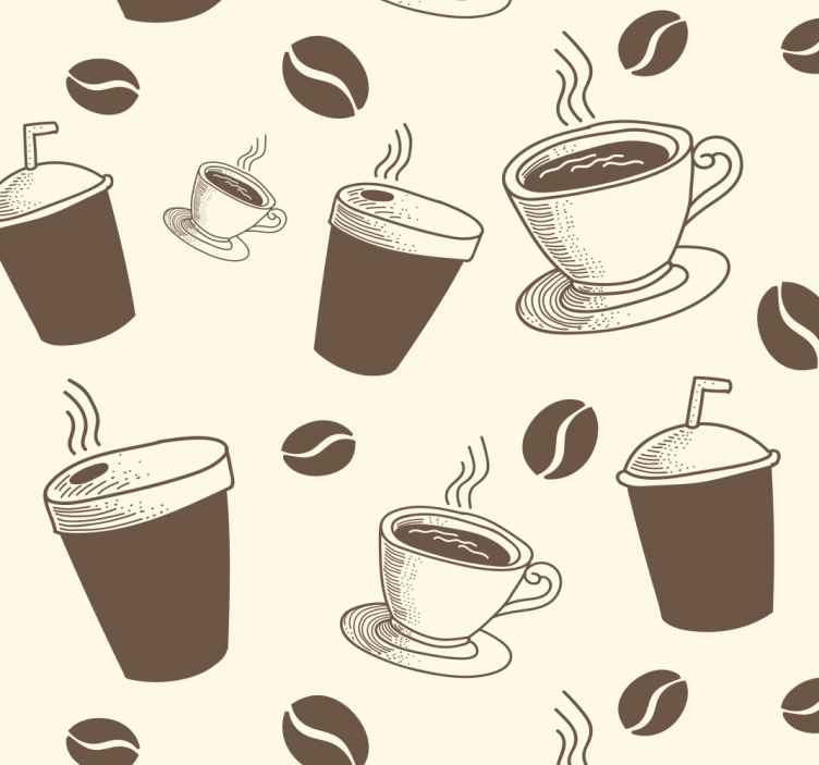 Rullegardin køkken kaffe hvid-turkis - TenStickers