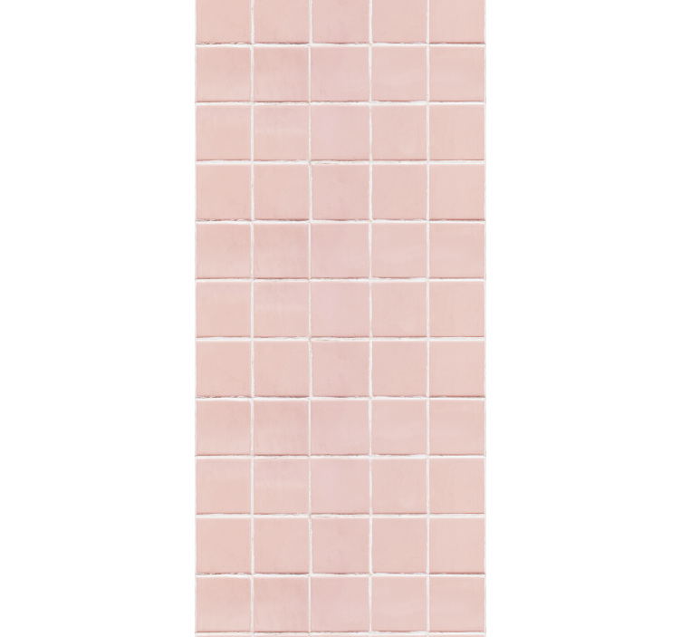 Rullegardin køkken enkle blush pink fliser - TenStickers