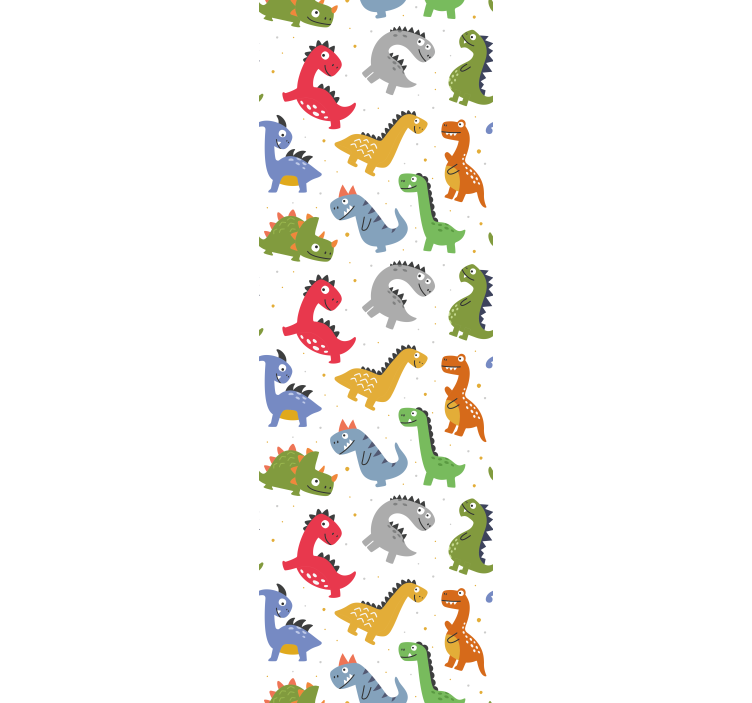 Mørklægningsgardiner børn søde dinosaurtyper - TenStickers