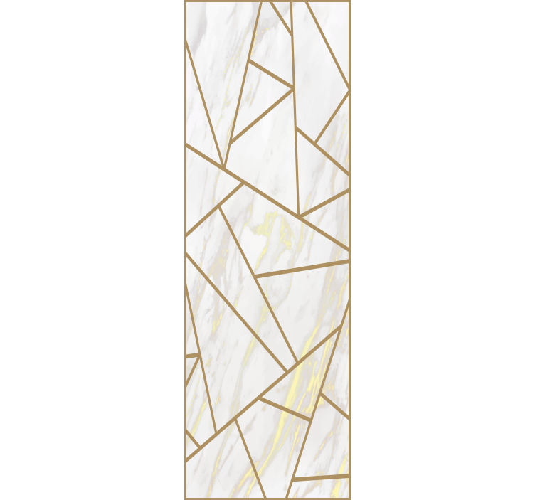 Kontor rullegardin med marmor geometrisk mosaik - TenStickers