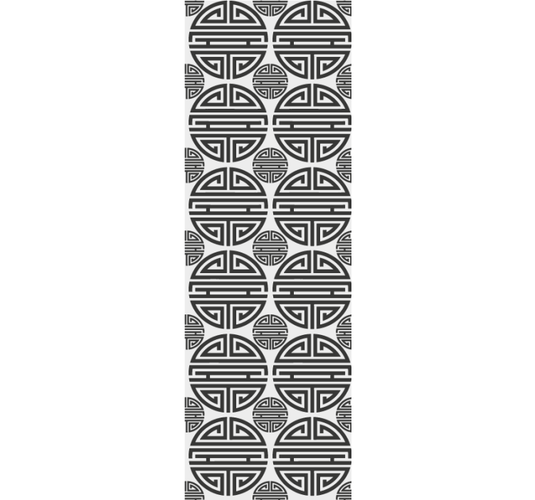 Moderne rullegardiner med asiatisk geometrisk mønster - TenStickers