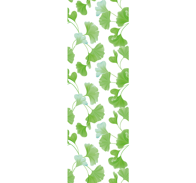 Moderne rullegardiner med grønne ginkgo blade - TenStickers