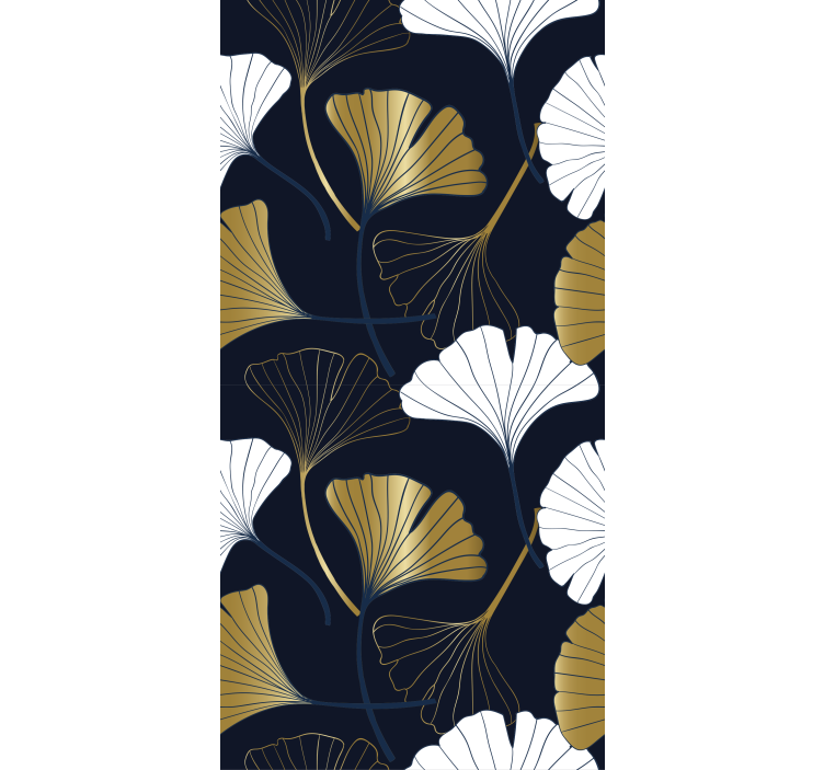 Moderne rullegardiner med prægede ginkgo-blade - TenStickers