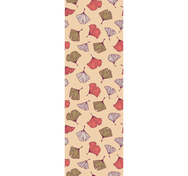 Moderne rullegardiner med farverige ginkgoblade - TenStickers