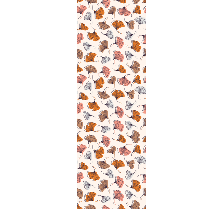 Moderne rullegardiner med håndtegnede ginkgo blade - TenStickers
