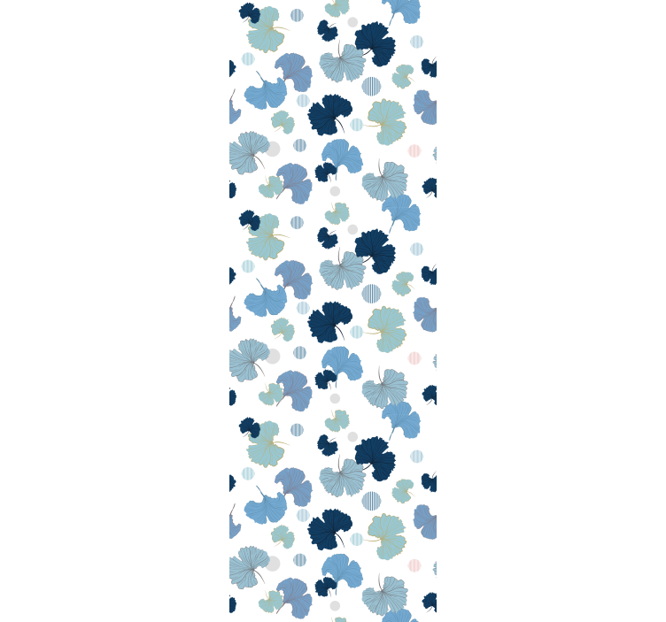Moderne rullegardiner med blå ginkgo blad - TenStickers