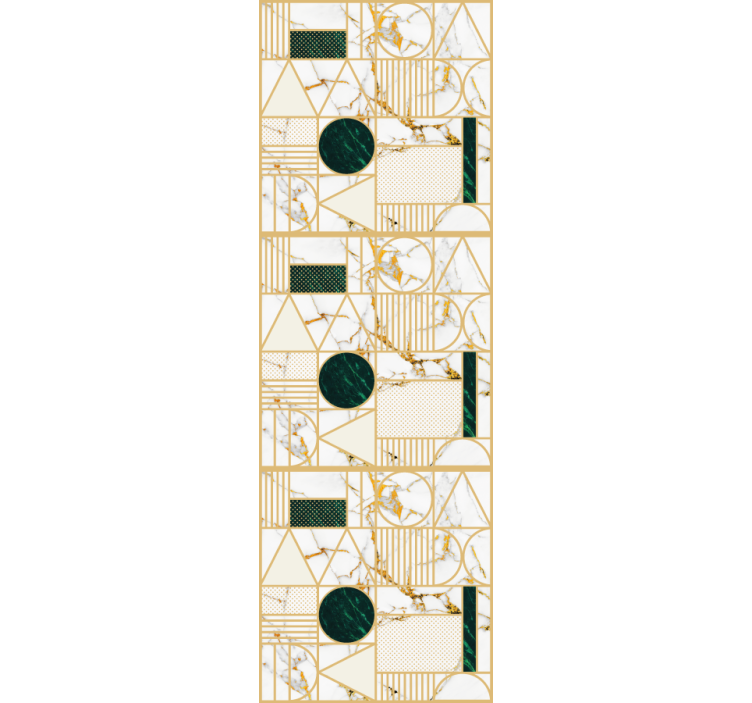 Moderne rullegardiner i hvid marmor geometrisk - TenStickers